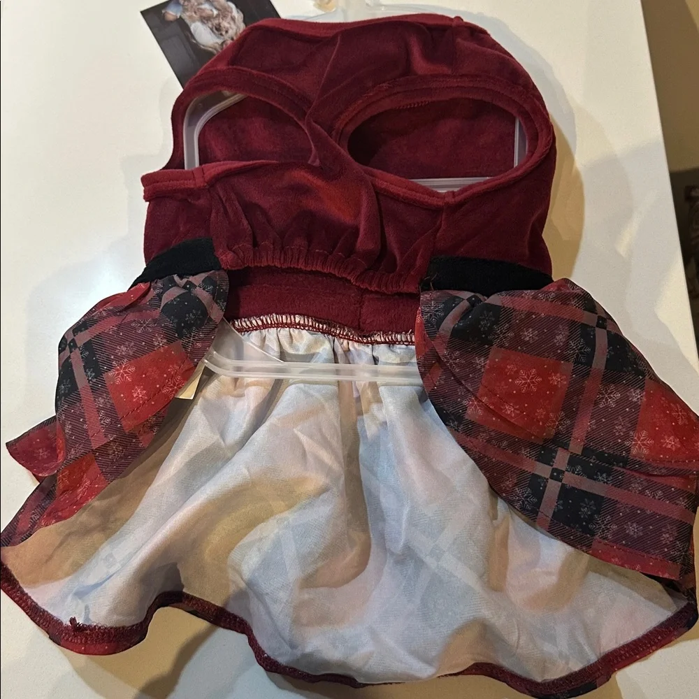 Jessica Simpson Christmas Snowflake Plaid Winter Dog Dress